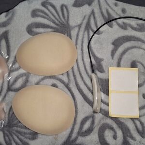 Beige Bra Inserts with Accessories